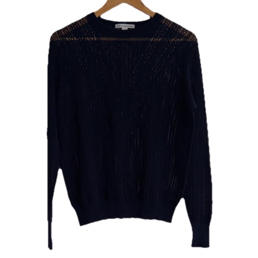 Autumn Cashmere Cotton Blue Long Sleeve Knit Sweater Sz. S NWT!